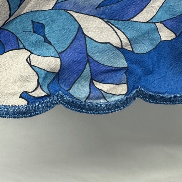 Johnny Was Boho Cropped Top & Tura Wrapped Pant Set Blue Floral NWT Size L - Picture 9 of 16